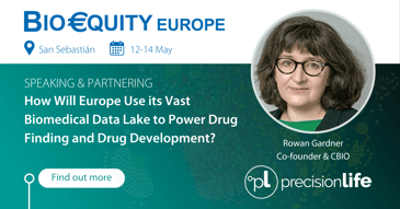 Hear from PrecisionLife Co-founder and Chief Business & Investment Officer, Rowan Gardner at Bio€quity Europe