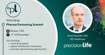 PrecisionLife partnering opportunities at the Pharma Partnering Summit