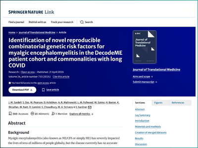 Identification of novel reproducible combinatorial genetic risk factors for myalgic encephalomyelitis (1)